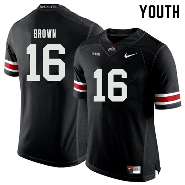 Youth #16 Cameron Brown Ohio State Buckeyes College Football Jerseys Sale-Black